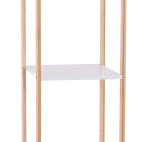 Adelaide - colonna multiuso con 1 anta e 2 ripiani - 30x30x156h cm naturale/bianco