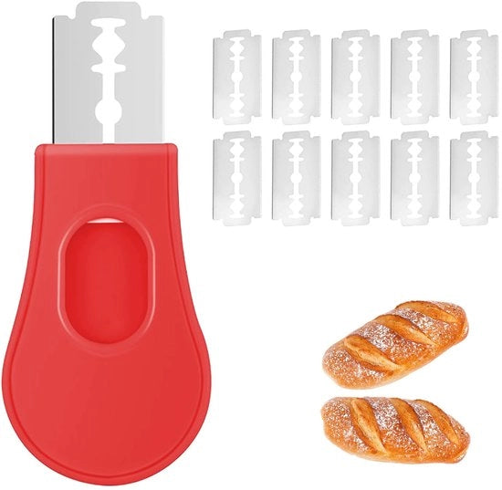 Impastatrice Ergonomica - Dispositivo per Tagliare il Pane - Coltelli in Acciaio Inossidabile - Sostenibile - Tagliare con Precisone - Sicuro e Facile da Pulire - Coltello per Tagliare il Pane