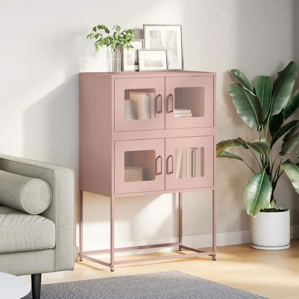Credenza-Buffet-Armadio da cucina Rosa 68x39x107 cm in Acciaio 665045