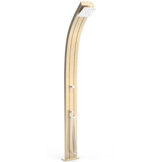 Doccia Tradizionale In Alluminio Spring Top Line Con Miscelatore E Doccetta Colore Oro Satinato Cv-A145-Tl/1200