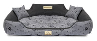 AIO FACTORY 100x75 cm KINGDOG Cuccia per cani impermeabile personalizzabile Ossa nere
