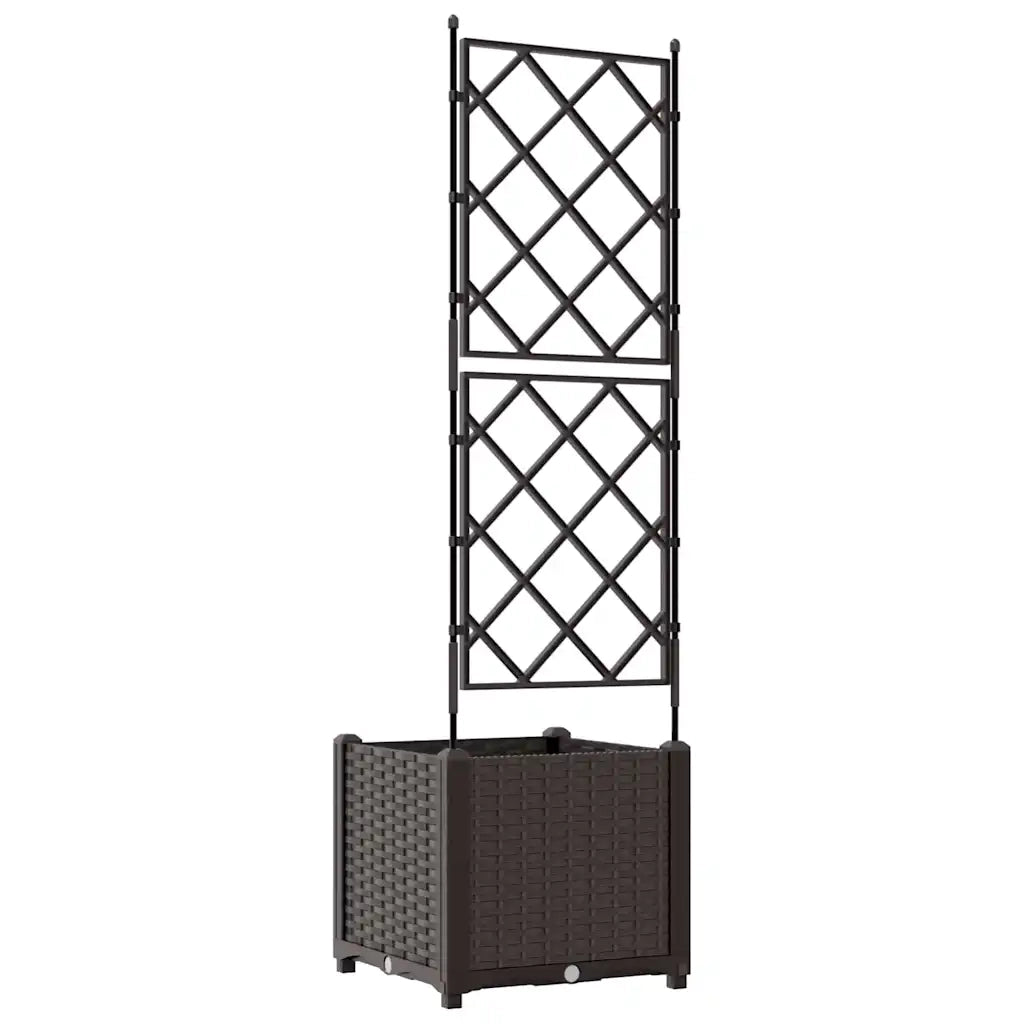 Vaso da giardino Marrone 40 x 40 x 143 cm Plastica 42002813