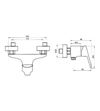 Miscelatore doccia esterno completo