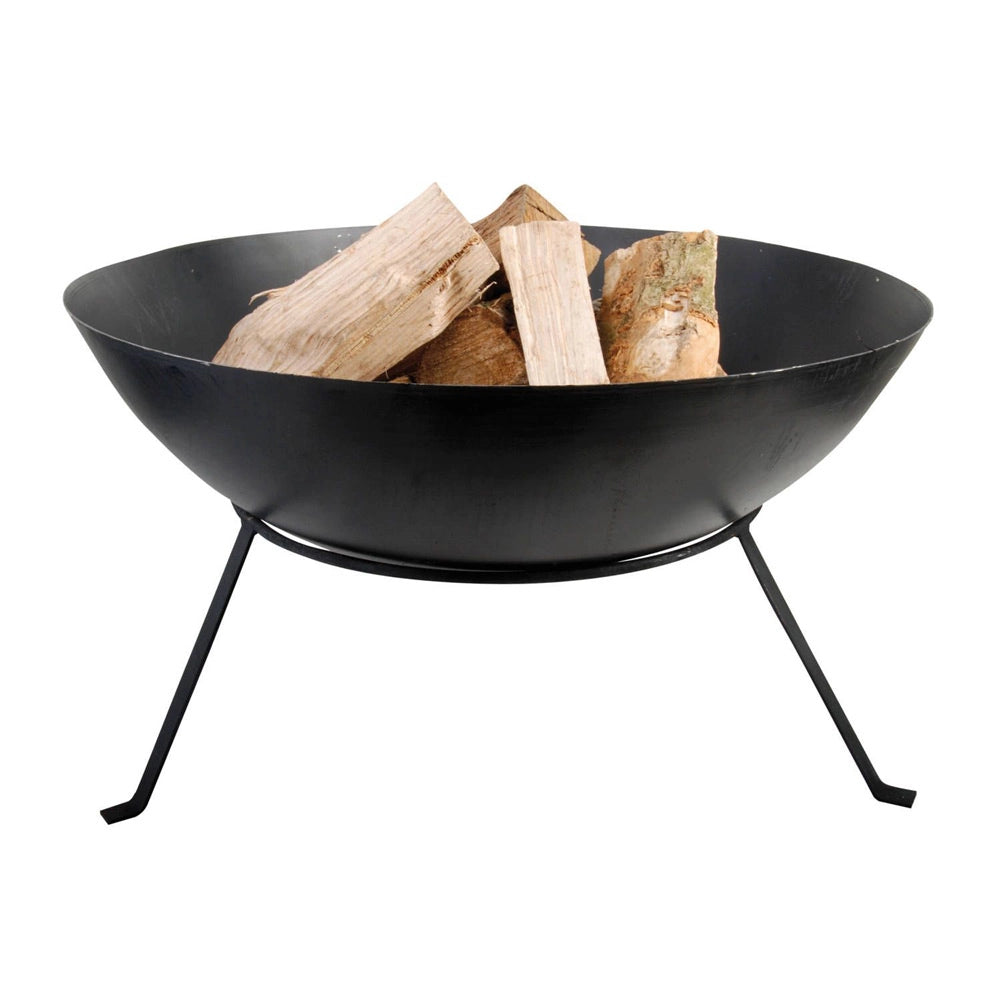 Braciere da Esterno Giardino Decorativo in Acciaio Nero Legna Barbecue Diana