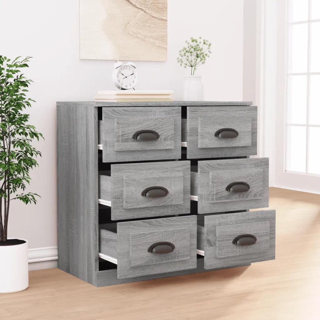 Credenza Grigio Sonoma 70x35,5x67,5 cm in Legno Multistratocod mxl 103223