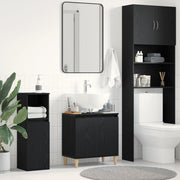 Mobile Lavabo Nero Rovere 58x33x60 cm Legno Ingegnerizzato