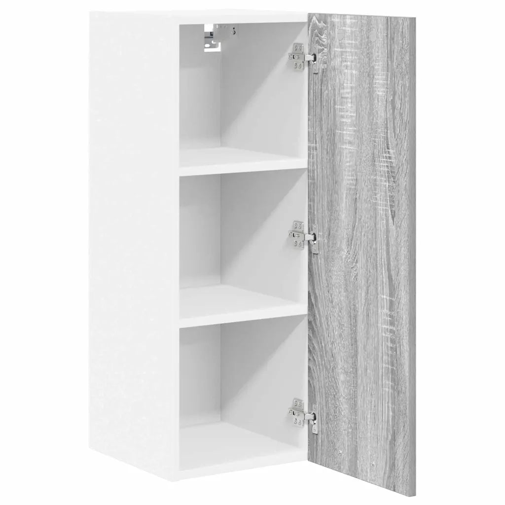 Armadio pensile Grigio Sonoma e Bianco 30 x 31 x 80 cm