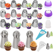 Set di Bocchette per Dolci 31 pezzi con Sacchetti da Spray e Bocchette per Dolci - Accessori per la Decorazione di Torta DIY