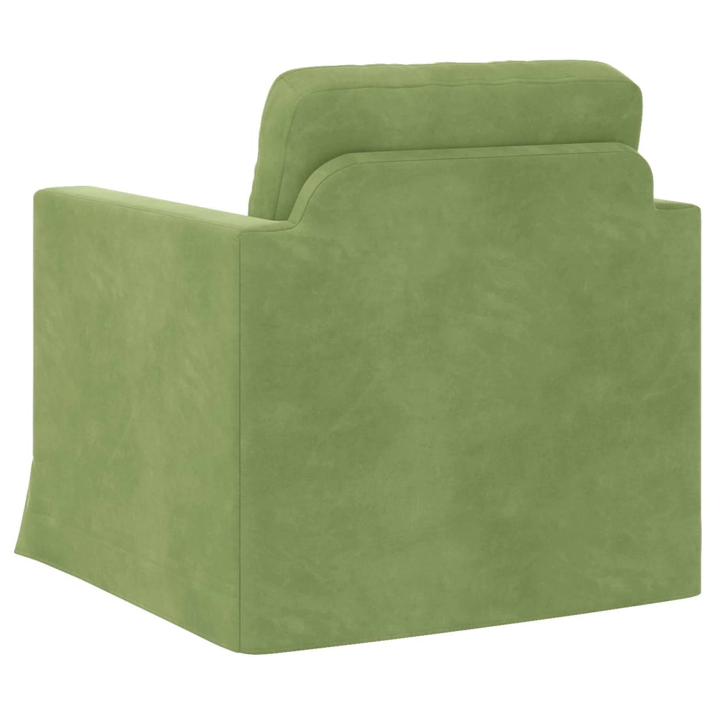 Divano Verde chiaro 78 x 78 x 80 cm Velluto