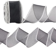 Organza Lint 5,4 m - Lint 49 mm - Decorativo Lint - Decorazione per Matrimoni/Regali - Lint con Bordo a Filigrana - Lint Decorativo per Artigianato - Lint Decorativo