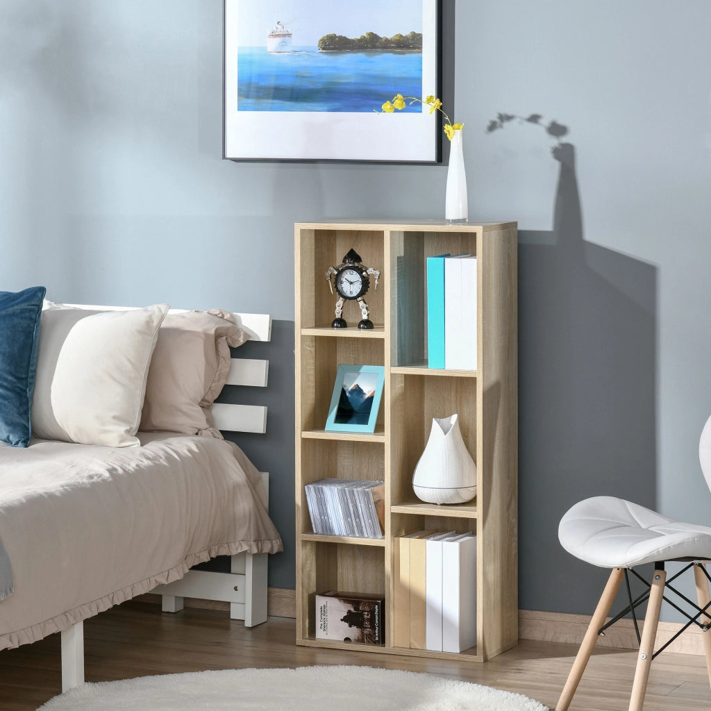 Libreria in Legno con 7 Ripiani ¨C Zephmum ¨C Roble 50x24x106 cm