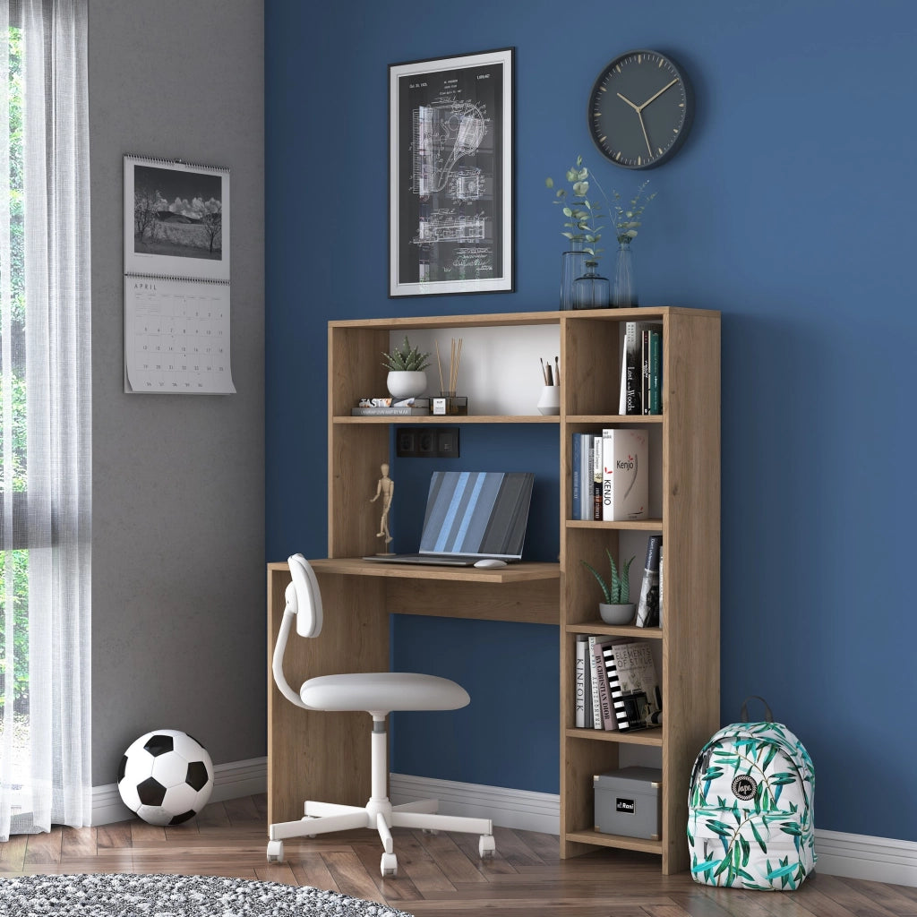 Scrivania in legno "Haham" 113 x 40 x 142 cm - Rovere