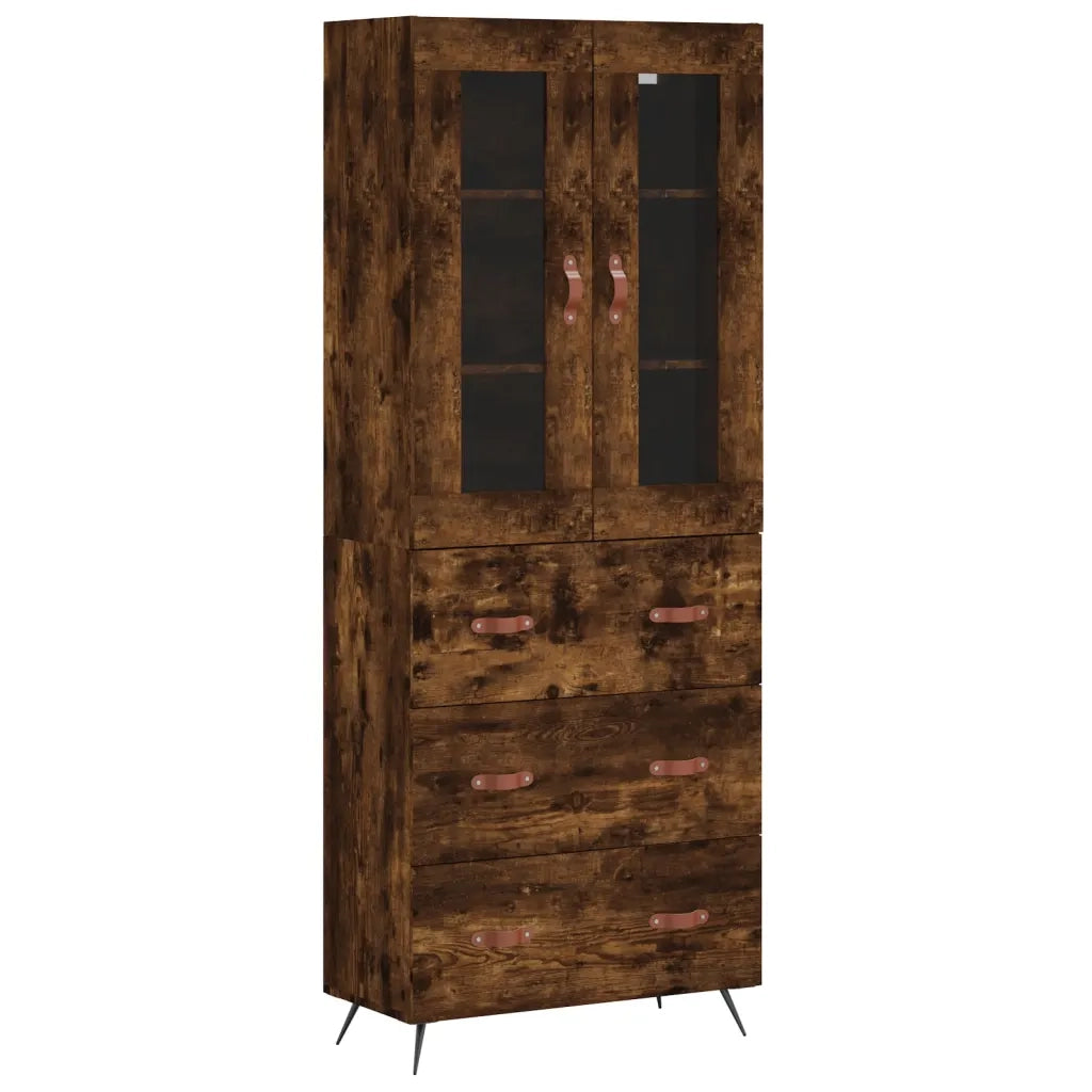 Credenza Rovere Fumo  69,5x34x180 cm in Legno Multistrato 3198382