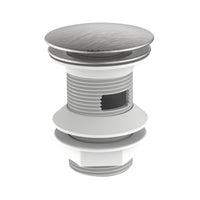 Piletta click clack da 1''1/4 acciaio spazzolato con troppo pieno