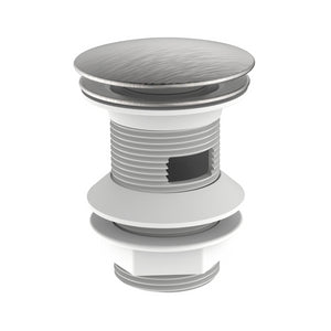 Piletta click clack da 1''1/4 acciaio spazzolato con troppo pieno