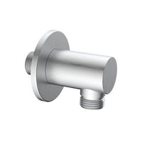 Presa acqua acciaio spazzolato tonda in ottone con attacco universale