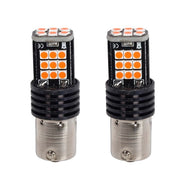 2x Lampada LED BA15s S25 P21W 24 SMD 3030 12V 24V Rossa 300lm H50mm Piedi Dritti