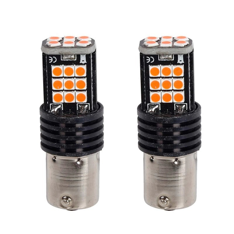 2x Lampada LED BA15s S25 P21W 24 SMD 3030 12V 24V Rossa 300lm H50mm Piedi Dritti