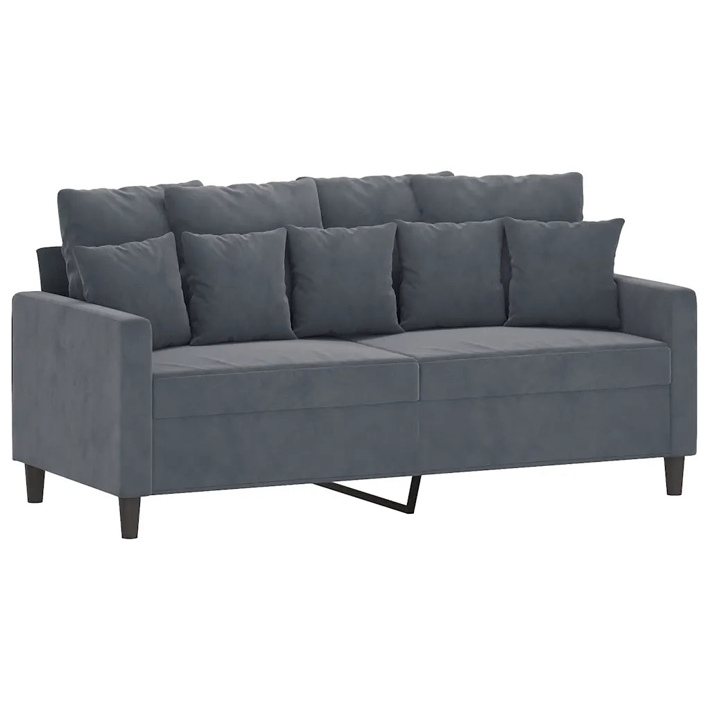 Divano a 2 Posti grigio scuro140 cm in Vellutocod mxl 107167