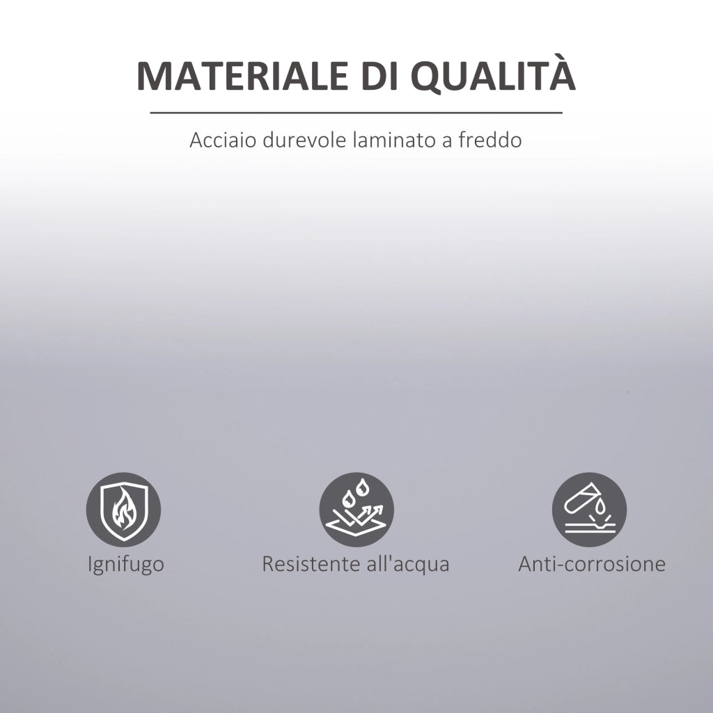 Easycomfort Armadietto Mobile Ripiano Regolabile Chiusura di Sicurezza per Casa Ufficio Garage Acciaio 80x40x92.5cm Grigio