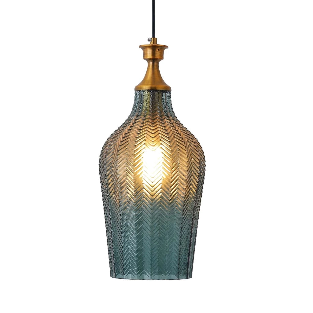 LÚZETE - LAMPADA DA SOFFITTO IN CRISTALLO BLU Ø 19 CM ROGAN