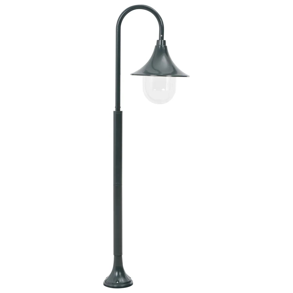 Lampione da Giardino E27 120 cm Alluminio Verde Scuro CFW5772226