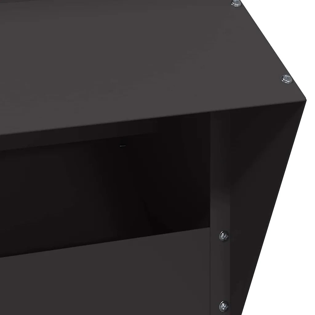 Feeder per pollo Nero 20 x 25 x 35 cm Acciaio laminato a freddo