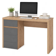 Bovec, Scrivania un Cassetto, 140x52x77h cm Marrone Rovere Nodi