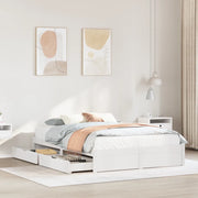 Letto senza Materasso Bianco 120x200 cm Legno Massello di Pino