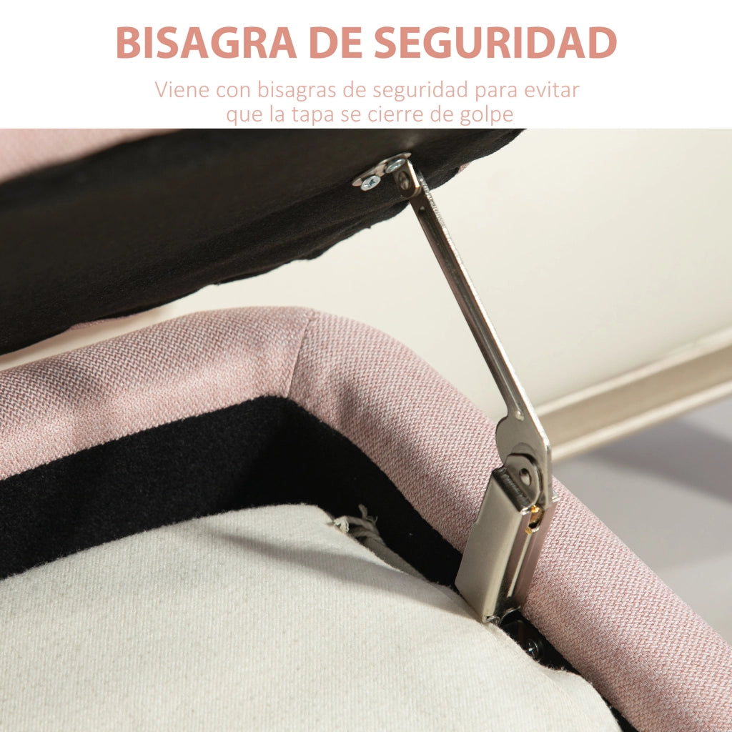 Cassettiera con coperchio ribaltabile ¨C zephmum ¨C rosa 101x38.5x44.5cm