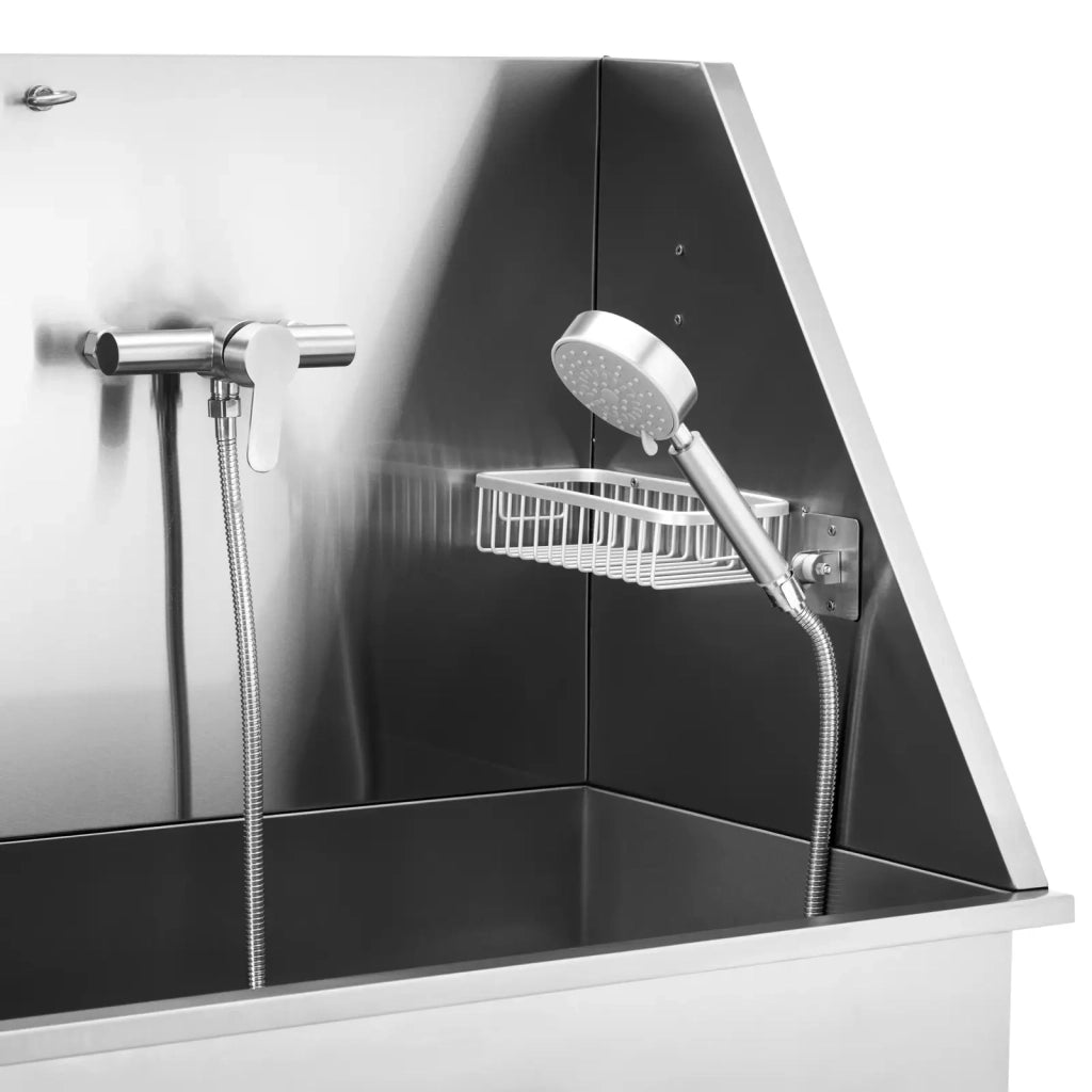 Vasca per toelettatura in acciaio inox per cani fino a 60 kg con rampa lega di alluminio rame acciaio inox 14_0008282