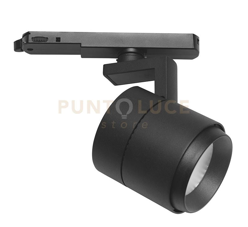 GFA991N- PROIETTORE A BINARIO EUROSTANDARD ATTACCO LED 4000K 3000LM 35W NERO OPACO D.10CM RIFLETTORE INTERCAMBIABILE