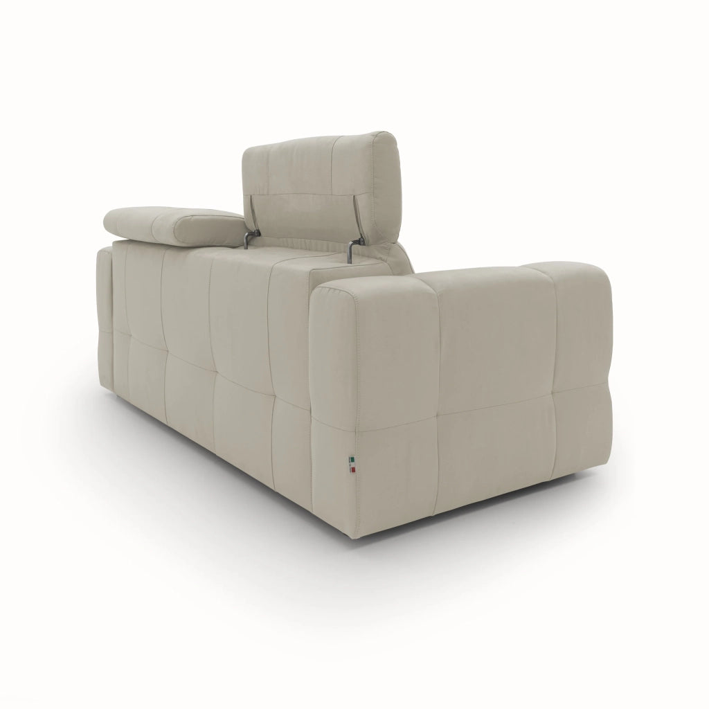 Kronos Divano con estraibile e poggiatesta reclinabili in morbida microfibra impermeabile T11 173 cm panna