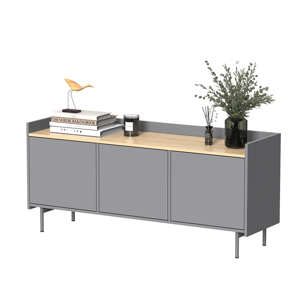 Vicco Mobile tv Grigio/quercia 140 x 63 cm con 3 porte