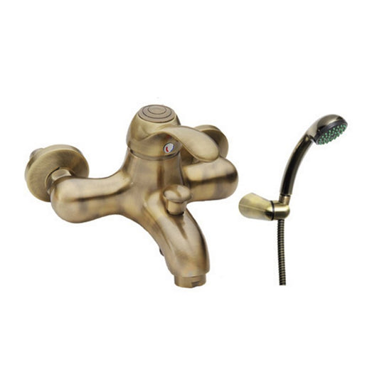 Rubinetto vasca serie distri vecchio ottone con dotazione