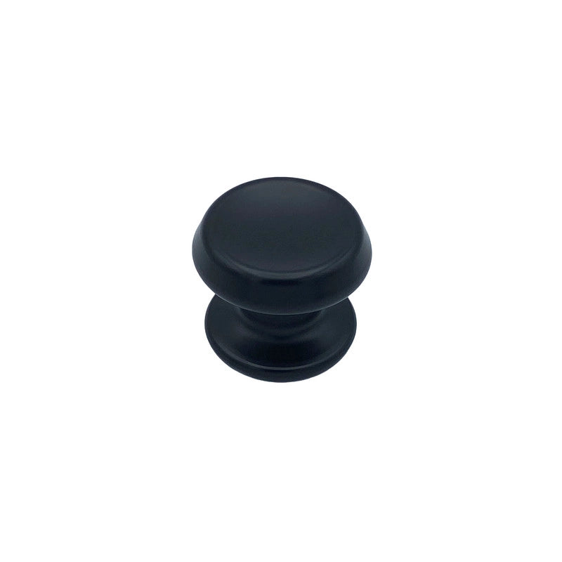 Pomolo fisso per porta SAGUATTI 166/70ZB in alluminio nero opaco