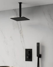 Set doccia da incasso Orion Nero Termostático rociador a techo DUCHA.ES