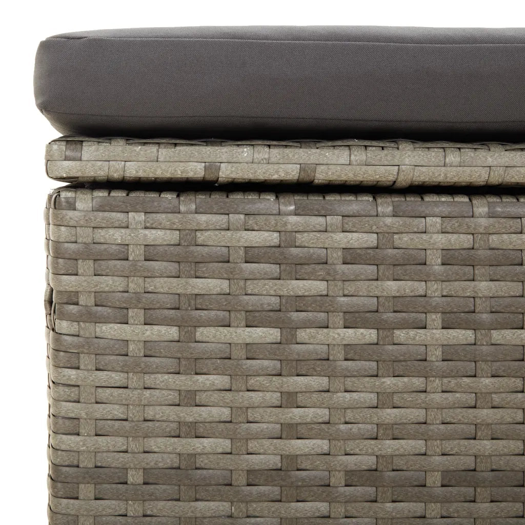 Set Divani da Giardino 4 pz con Cuscini in Polyrattan Grigio 318676
