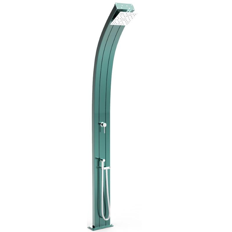 Doccia Tradizionale In Alluminio Spring Top Line Con Miscelatore E Doccetta Colore Smeraldo Cv-A145-Tl/6700