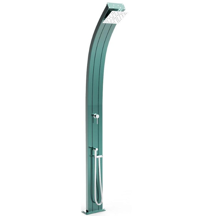 Doccia Tradizionale In Alluminio Spring Top Line Con Miscelatore E Doccetta Colore Smeraldo Cv-A145-Tl/6700