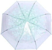Ombrellone per Bambini - Transparente - Pieghevole - Disegno Fiori - Resistente al Vento - Leggero - Diametro 93 cm - Ombrellone