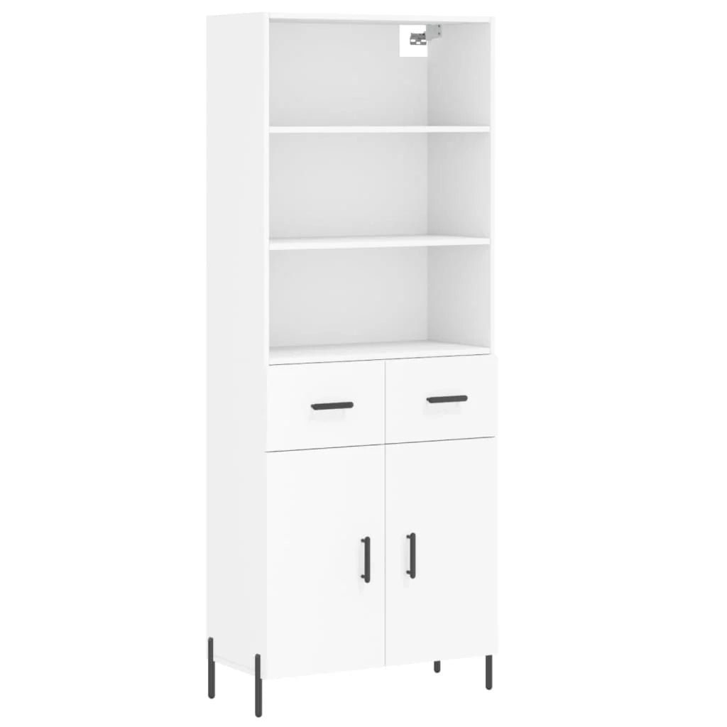Buffet credenza cassettiera mobiletto mobile contenitore organizer cucina soggiorno salotto alto 69,5 x 34 x 180 cm legno ingegnerizzato bianco 02_0032647