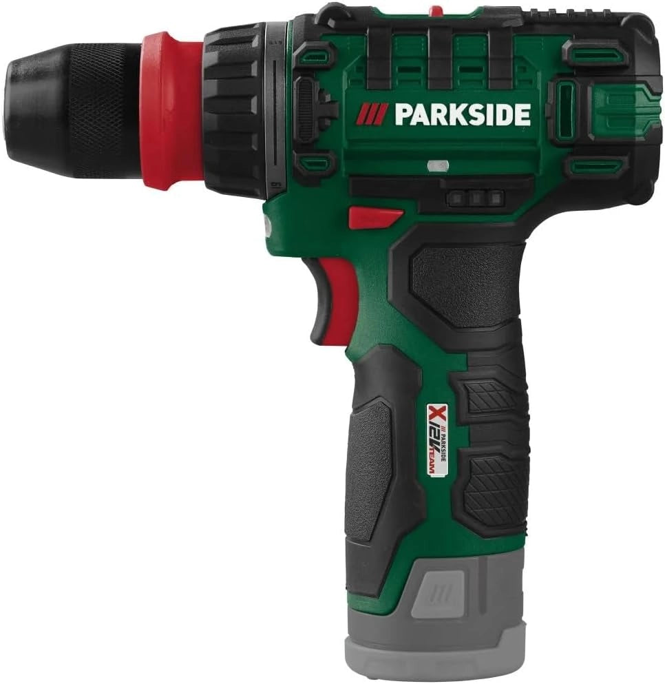 Trapano senza fili PBSA 12 C2 X12V TEAM (con batteria e caricabatterie, in una valigetta)