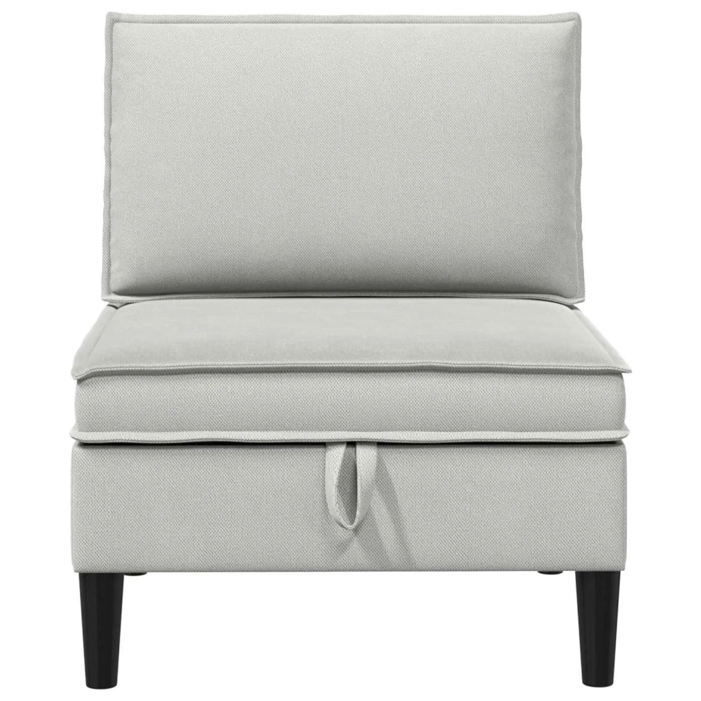 Divano Medio con Storage Grigio chiaro Velluto 42027119