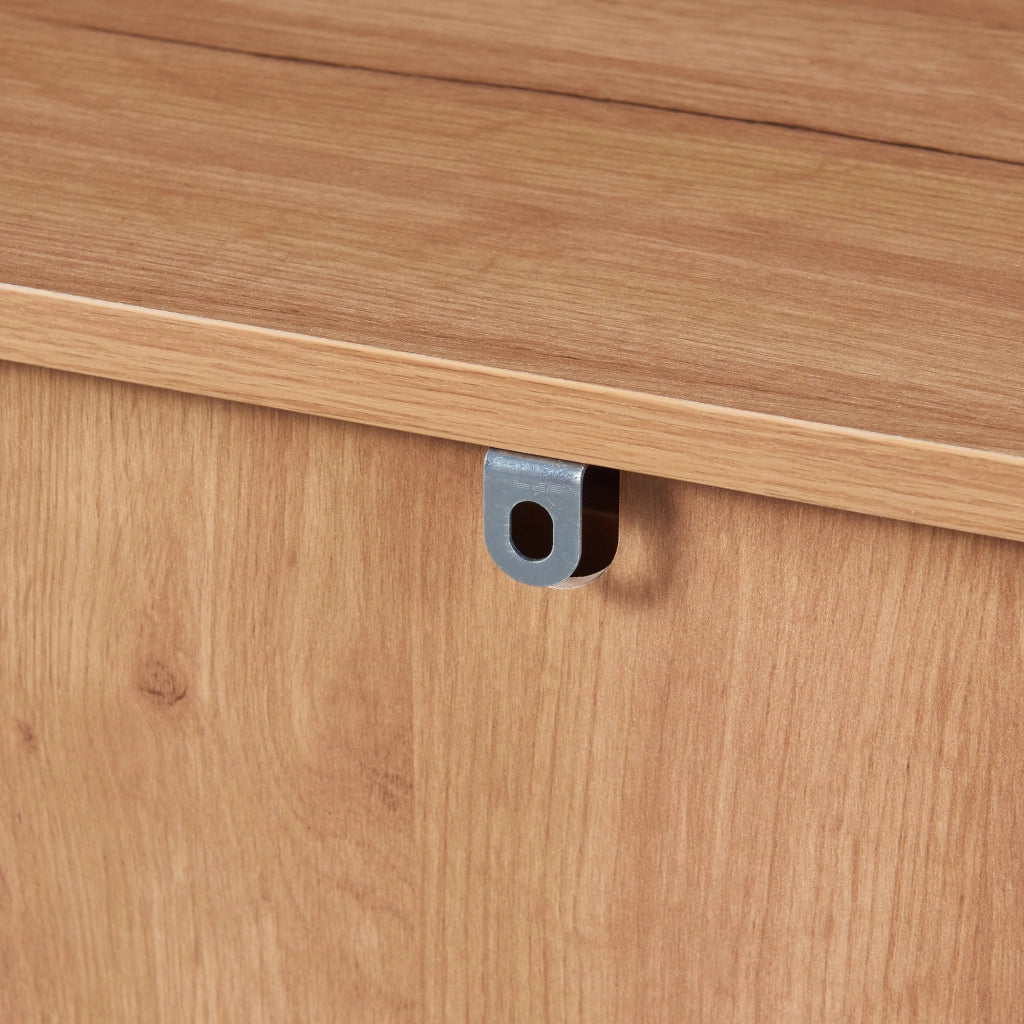 Comò Varkaus con 2 Cassetti e 4 Ante 75 x 140 x 40 cm - Effetto Rovere [en.casa]