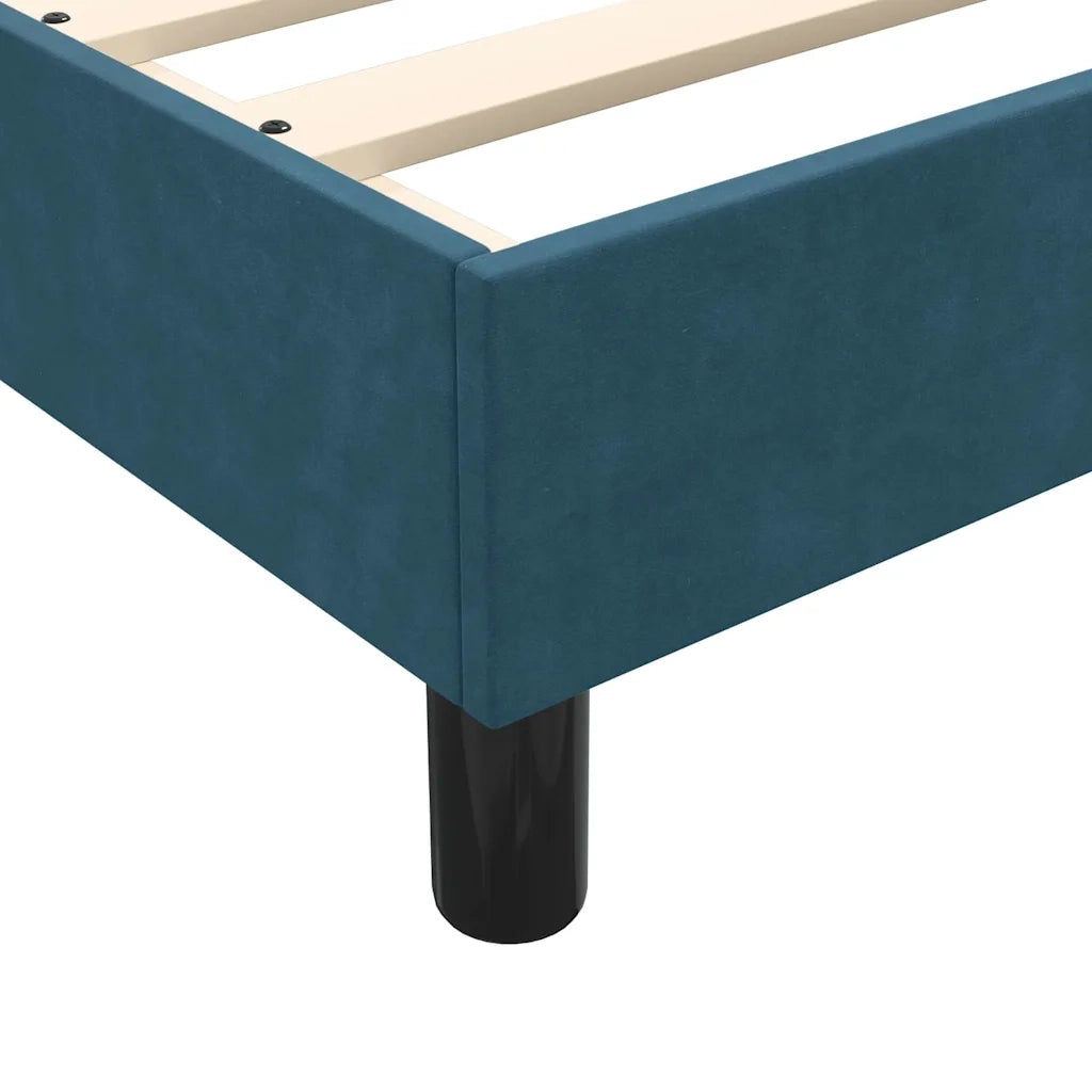 Letto a Molle con Materasso e LED Blu Scuro 80x210 cm Velluto 3317149