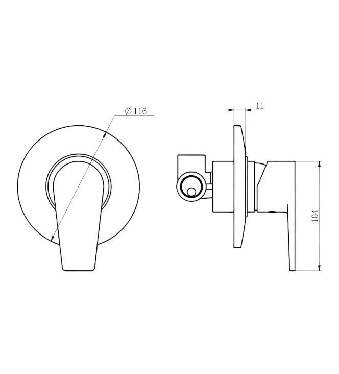 Miscelatore doccia incasso completo moderno
