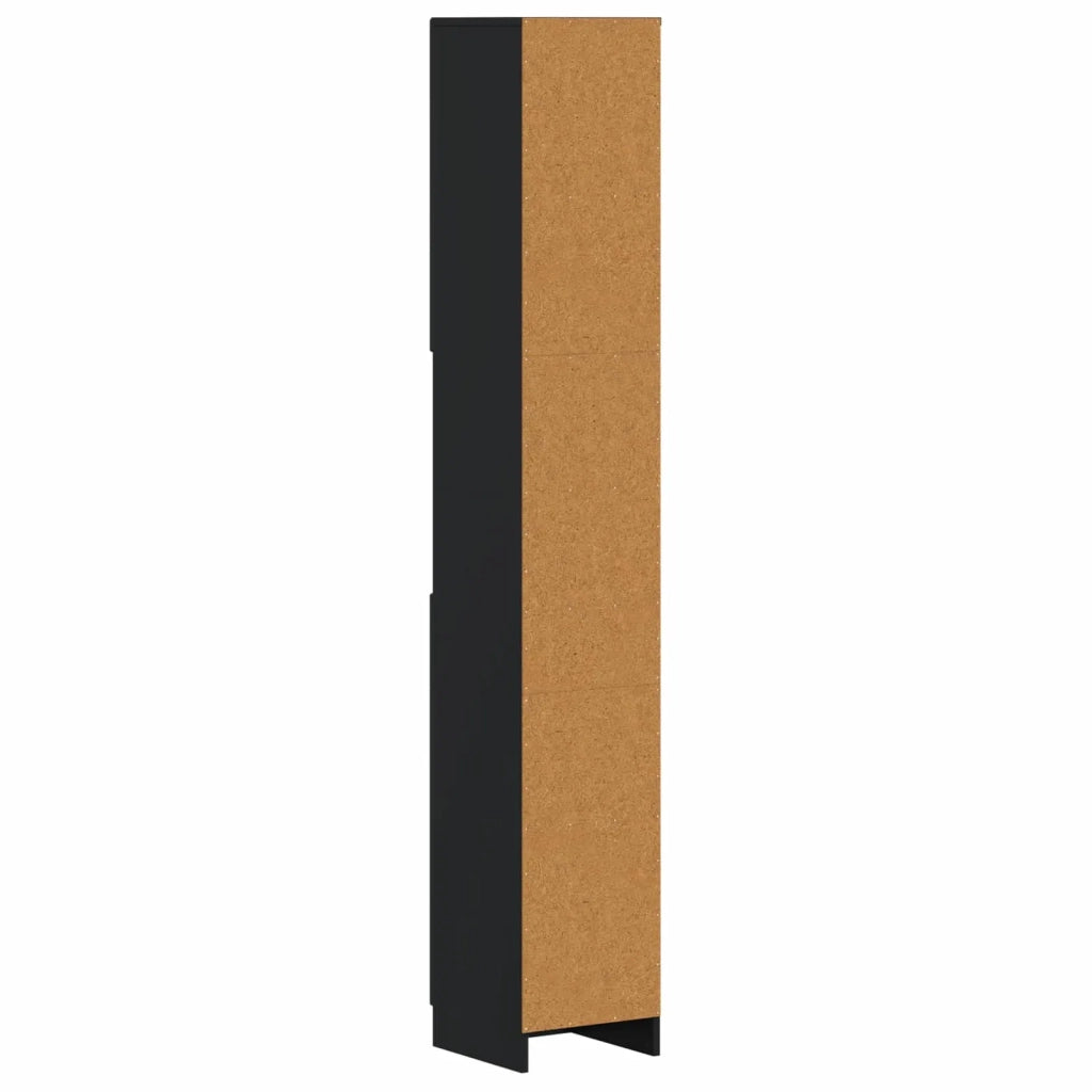 Armadio da Bagno con Ripiano Aperto UTRECHT Nero 897696