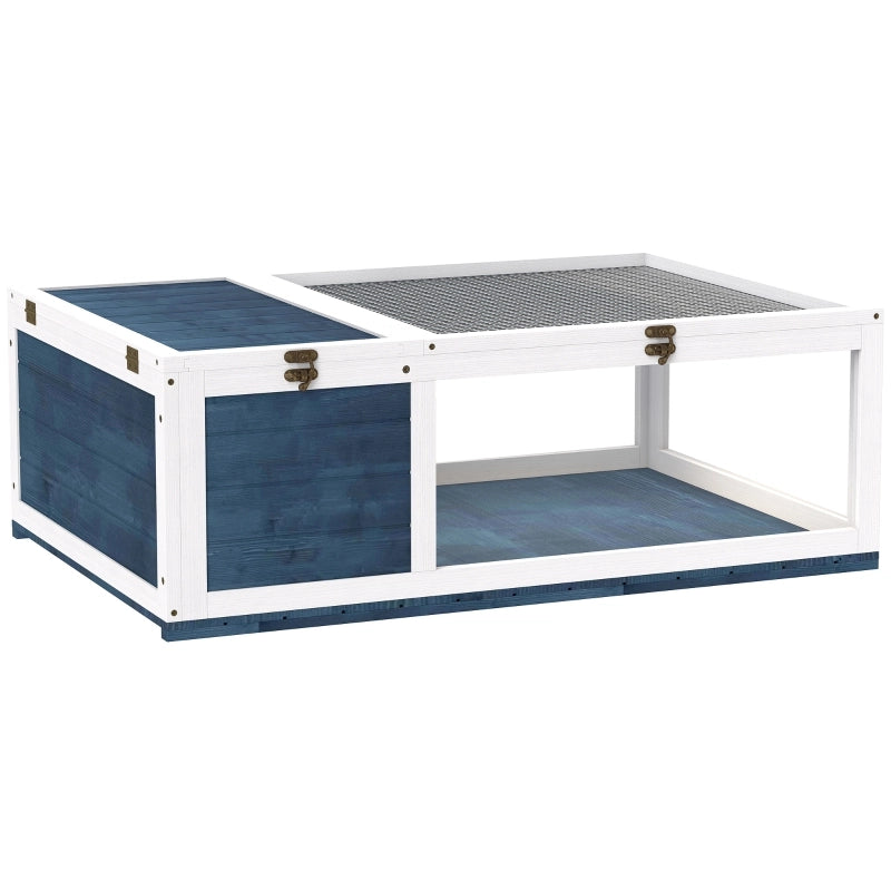 CASA PER TARTARUGHE 91 x 60,5 x 32 cm Legno Blu