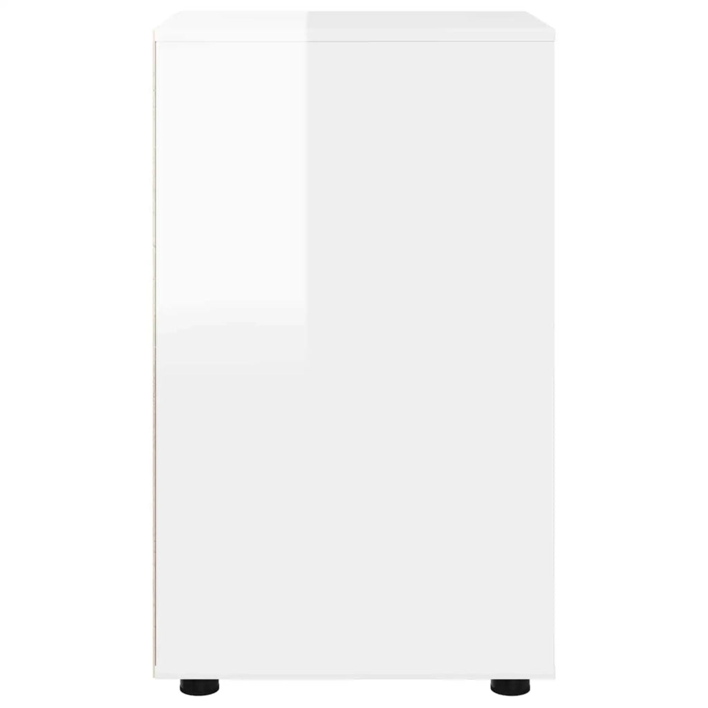 Armadio Bianco Lucido 40 x 48 x 81 cm Legno multistrato 888871